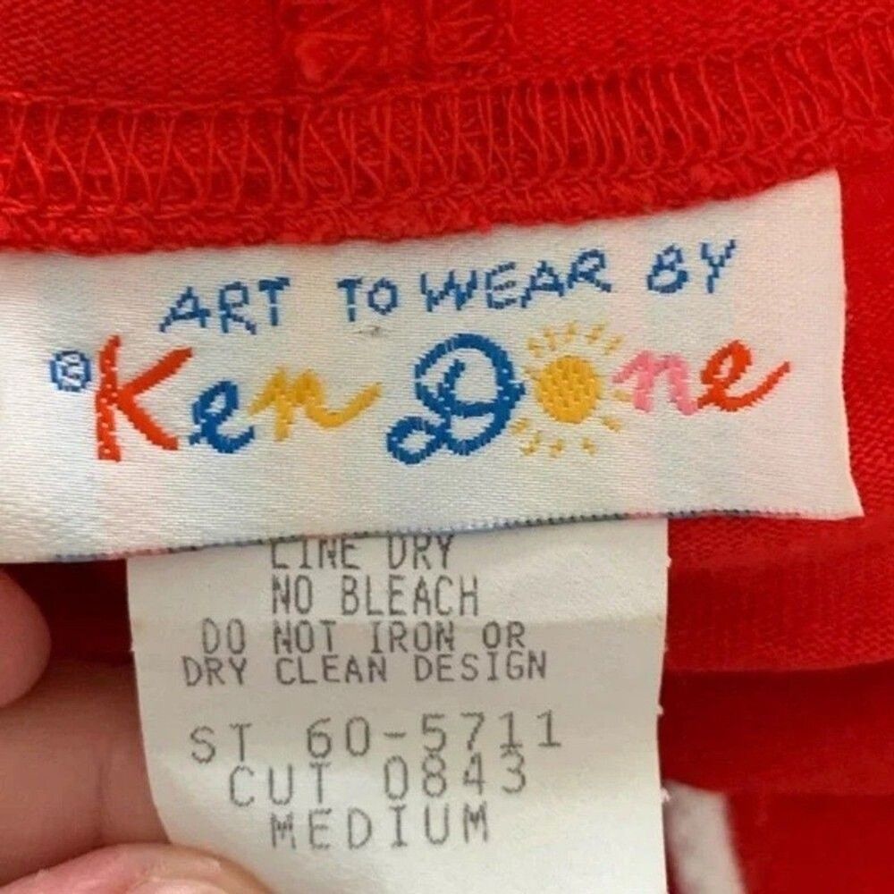 Ken Done Hooded Tunic Women’s Medium Red Never Worn - Picture 6 of 6